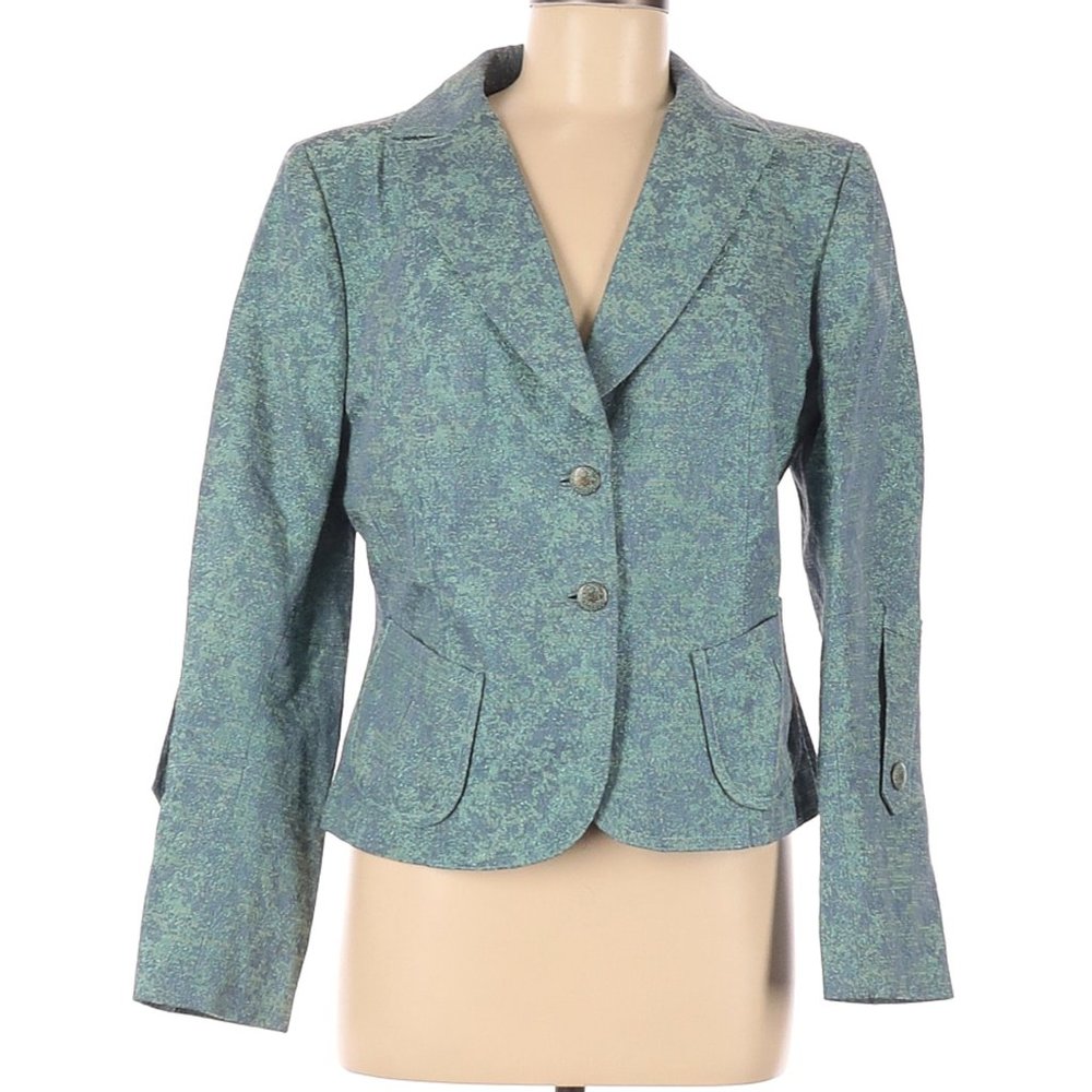 Striking Blue Blazer with Shimmer Detail